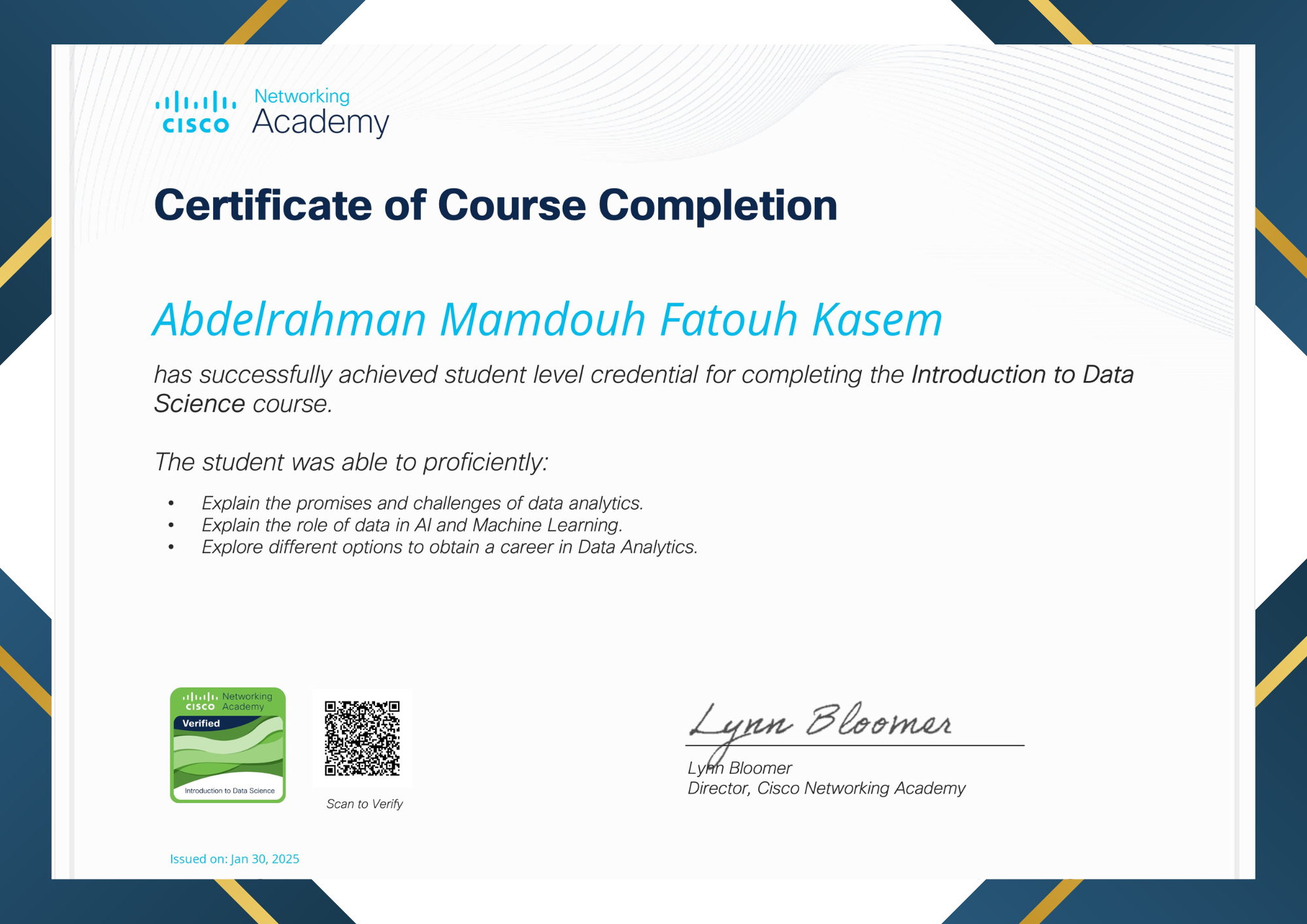 Data Analysis Certification